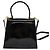 Borsa a mano Gancini in smalto 2 in 1 nera e oro Auth 138879 di Salvatore Ferragamo - vista 2