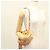 Borsa a spalla in pelle beige e oro con borchie Jimmy Choo Auth BA5032 D'oro - vista 21
