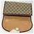 Gucci Borsa Sherry Line GG Supreme Web in PVC beige e oro 156 01 030 Auth BA4458 D'oro - vista 14