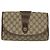 Gucci Borsa Sherry Line GG Supreme Web in PVC beige e oro 156 01 030 Auth BA4458 D'oro - vista 2