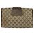 Gucci Borsa Sherry Line GG Supreme Web in PVC beige e oro 156 01 030 Auth BA4458 D'oro - vista 3