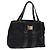 Borsa Tote Vala in Nylon Nero e Oro Salvatore Ferragamo Auth hk2909 D'oro