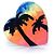 Saint Laurent, SS16 Surf brooche with palm print