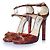 Sandália de python Jimmy Choo em laranja e rosa