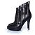 Stivaletti in pelle nera con zip Giuseppe Zanotti Nero Argento - vista 2