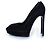 Saint Laurent, décolleté Janis in suede nero - vista 2