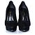Saint Laurent, décolleté Janis in suede nero - vista 3