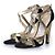 Sandali in camoscio e pelle Jimmy Choo Nero D'oro