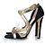 Sandali in camoscio e pelle Jimmy Choo Nero D'oro - vista 2