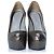 Sergio Rossi, Plateaupumps mit Eidechsenmuster Silber Grau - Ansicht 3