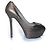 Sergio Rossi, Plateaupumps mit Eidechsenmuster Silber Grau - Ansicht 4