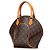 Bolsa de mão Ellipse PM Monograma Louis Vuitton Marrom - vista 2