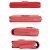 Billetera compacta de piel de cordero matelassé Chanel Roja - vista 8