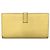 Portafoglio lungo giallo Hermès con hardware argentato - vista 2