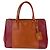 Bolso Tote de cuero Saffiano con logo triangular de Prada Naranja