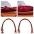 Bolso Tote de cuero Saffiano con logo triangular de Prada Naranja - vista 8