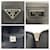 Clutch de couro com logo triangular Prada Preto - vista 5