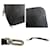 Clutch de couro com logo triangular Prada Preto - vista 6