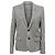 Saint Laurent Single-Breasted Houndstooth Blazer in Black and White Wool Python print