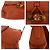 Bolsa de Ombro de Couro Gucci Bamboo Laranja - vista 5