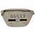 Borsa a tracolla in pelle bianca con logo Gucci e nastro Web Bianco