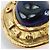 Vintage Farbstein Ohrringe von Chanel Blau - Ansicht 6