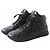 Leder-Sneaker mit FF-Logo von Fendi Schwarz