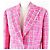 Chaqueta de tweed de algodón y poliamida con botón joya COCO de Chanel Rosa Blanco Azul - vista 2