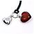 Autre Marque Collana Baccarat Doppio Cuore in Argento 925 Rosso - vista 7