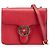 Gucci Rosso Piccolo Dollar in Pelle di Vitello Borsa a Spalla Interlocking G