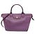 Heritage Le Pliage Leder Schultertasche von Longchamp Lila
