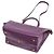 Heritage Le Pliage Leder Schultertasche von Longchamp Lila - Ansicht 2