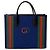 Bolsa de mão em lona e couro Sherry Line com G entrelaçado GUCCI Preto Vermelho Azul Verde Azul marinho