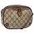 Borsa Sherry Line GG Supreme Web di GUCCI in PVC beige e oro 156 02 066 Auth 139661 D'oro