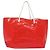 FENDI Zucchino Tote Bag Vinyl Rot Weiß Auth ep10155 - Ansicht 2