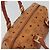 Borsa MCM Logogram Vicetos in pelle PVC marrone e oro Auth yk19289 D'oro - vista 6