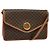 Céline Borsa a Spalla in Tela Macadam CELINE in Pelle PVC Marrone Oro Auth 139945 D'oro