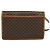 Céline Borsa a Spalla in Tela Macadam CELINE in Pelle PVC Marrone Oro Auth 139945 D'oro - vista 2