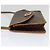 Céline Borsa a Spalla in Tela Macadam CELINE in Pelle PVC Marrone Oro Auth 139945 D'oro - vista 3