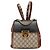 Gucci GG Supreme Padlock Rucksack Braun Schwarz Beige