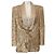 Redemption Gold Sequined Smoking Blazer Golden