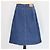 See by Chloé See by Chloe Blue Deep Denim Front Pocket Midi Skirt - view 3