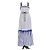 Vestido maxi sin mangas plisado a rayas azul y blanco de algodón Tommy Hilfiger