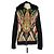 Giacca in cotone con cappuccio e zip con stampa geometrica azteca multicolore Balmain