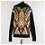 Giacca in cotone con cappuccio e zip con stampa geometrica azteca multicolore Balmain - vista 3