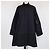 Céline Celine Dunkel/Blaue Langarm-Baumwollmantelkleid Bordeaux