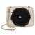 Mini borsa a tracolla in satin trapuntato Camelia bianco sporco di Chanel