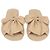 Sandali scivolosi CC beige con fiocco Chanel