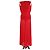 Vestido maxi de cupro rojo con cintura baja Magda Butrym