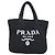 Bolso tote pequeño con logo de rafia de Prada